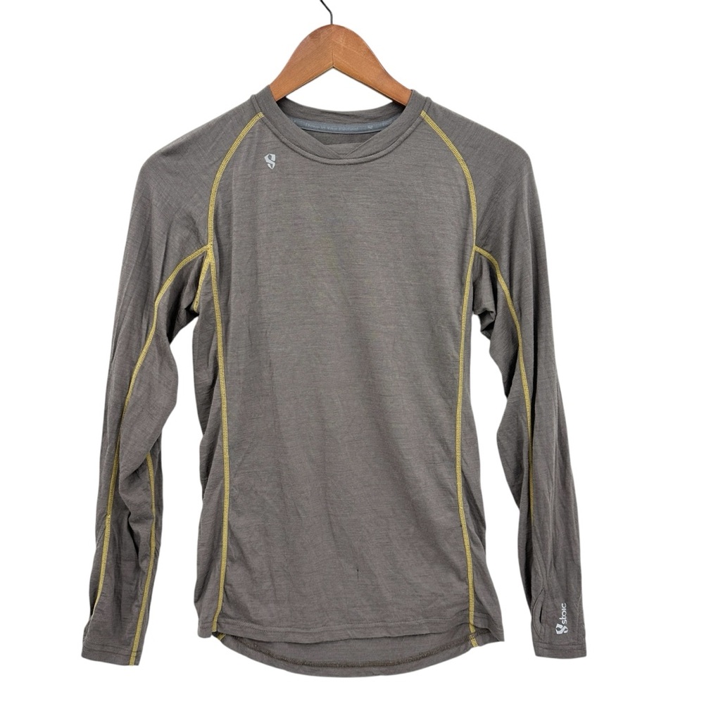 STOIC Baselayer Shirt Long Sleeve Breathable Brown